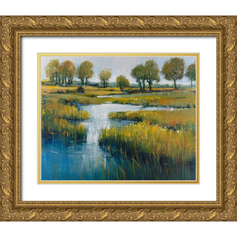 Marshland View III Gold Ornate Wood Framed Art Print with Double Matting by OToole, Tim