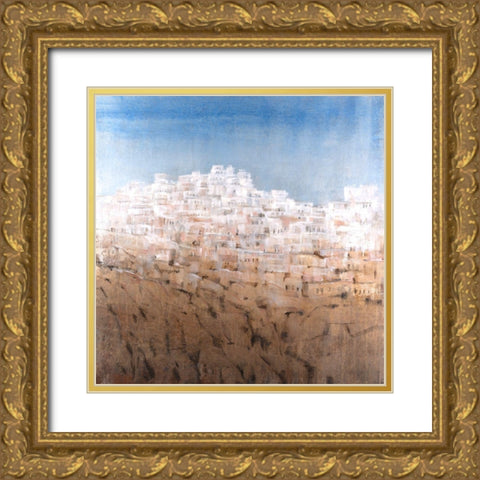 Hilltop Village I Gold Ornate Wood Framed Art Print with Double Matting by OToole, Tim