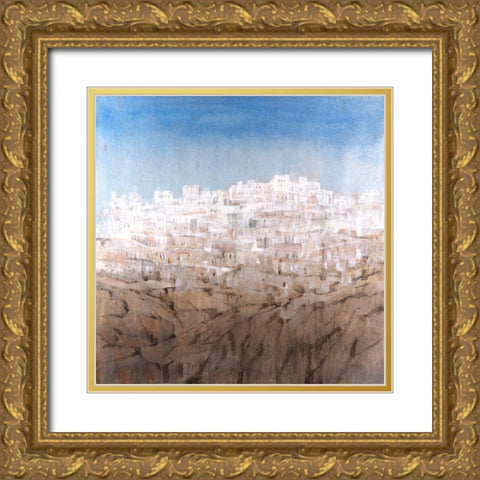 Hilltop Village II Gold Ornate Wood Framed Art Print with Double Matting by OToole, Tim