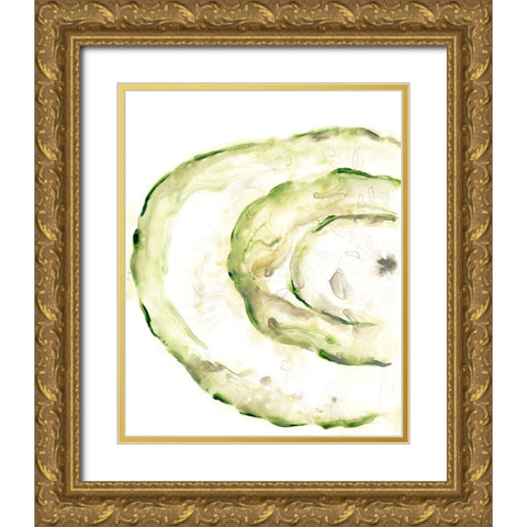 Lichen Halo V Gold Ornate Wood Framed Art Print with Double Matting by Vess, June Erica