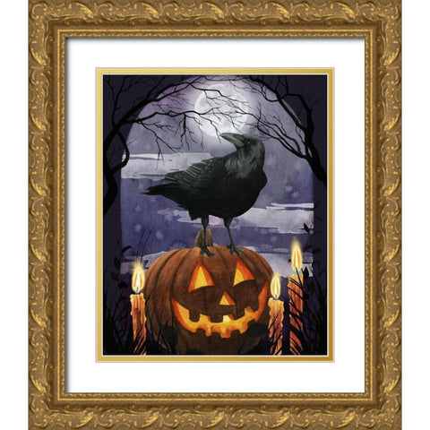 Midnight Magic I Gold Ornate Wood Framed Art Print with Double Matting by Popp, Grace