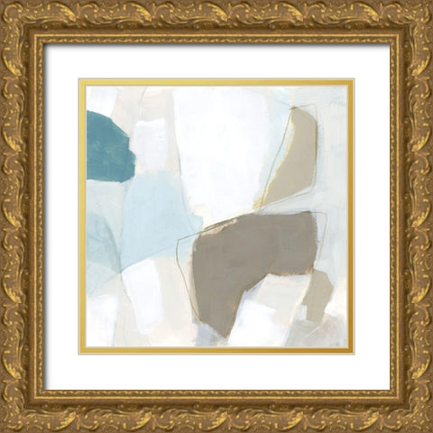 Mist Shapes I Gold Ornate Wood Framed Art Print with Double Matting by Vess, June Erica