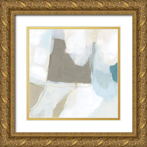 Mist Shapes II Gold Ornate Wood Framed Art Print with Double Matting by Vess, June Erica