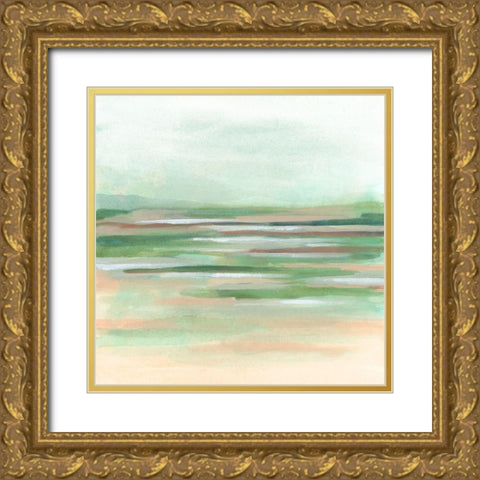 Tranquil Inlet I Gold Ornate Wood Framed Art Print with Double Matting by Vess, June Erica
