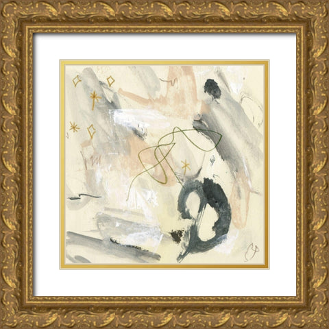 Winking Stars II Gold Ornate Wood Framed Art Print with Double Matting by Wang, Melissa