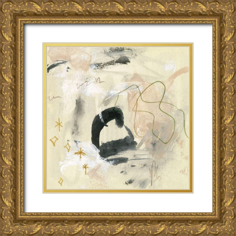 Winking Stars III Gold Ornate Wood Framed Art Print with Double Matting by Wang, Melissa