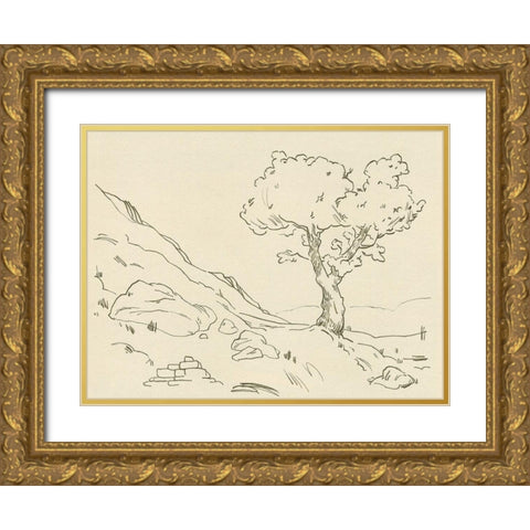 Christchurch Oak I Gold Ornate Wood Framed Art Print with Double Matting by Green, Jacob