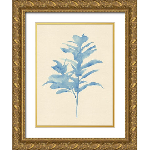 Verditer Fig I Gold Ornate Wood Framed Art Print with Double Matting by Green, Jacob