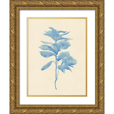 Verditer Fig III Gold Ornate Wood Framed Art Print with Double Matting by Green, Jacob