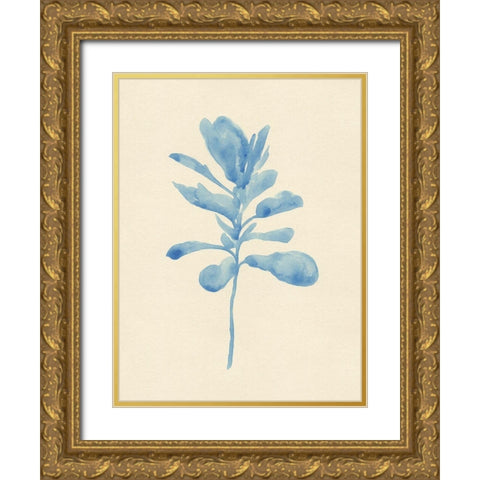 Verditer Fig IV Gold Ornate Wood Framed Art Print with Double Matting by Green, Jacob
