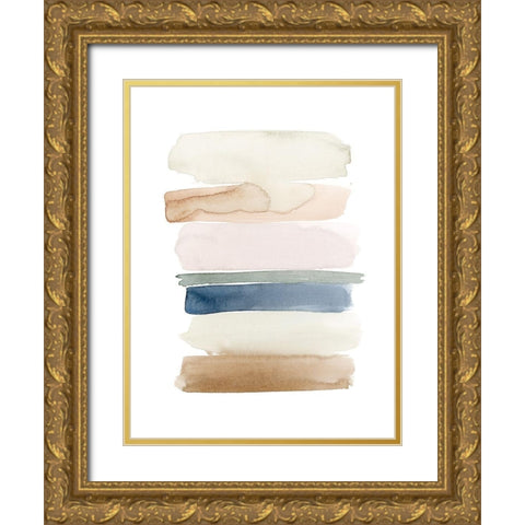 Faint Swatches I Gold Ornate Wood Framed Art Print with Double Matting by Popp, Grace