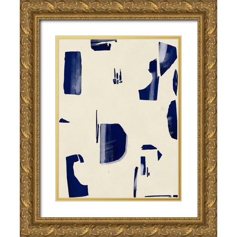 Fragment Abstraction II Gold Ornate Wood Framed Art Print with Double Matting by Wang, Melissa