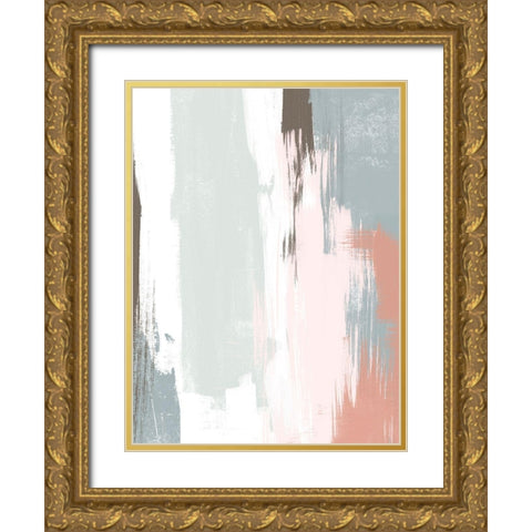 Sandstone Peel III Gold Ornate Wood Framed Art Print with Double Matting by Vess, June Erica