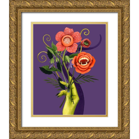 Monstrous Plants II Gold Ornate Wood Framed Art Print with Double Matting by Popp, Grace