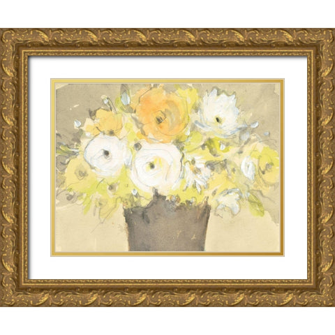 Table Bouquet I Gold Ornate Wood Framed Art Print with Double Matting by Dixon, Samuel