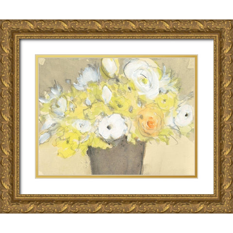 Table Bouquet II Gold Ornate Wood Framed Art Print with Double Matting by Dixon, Samuel