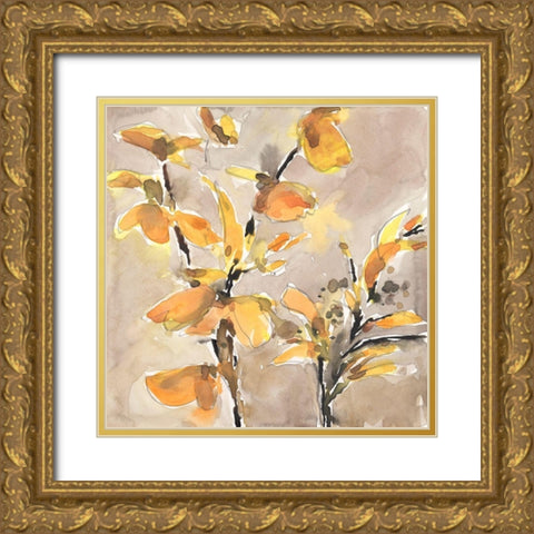 Ginkgo Leaf Moment I Gold Ornate Wood Framed Art Print with Double Matting by Dixon, Samuel