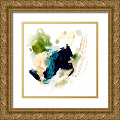 Palette Motion II Gold Ornate Wood Framed Art Print with Double Matting by Vess, June Erica