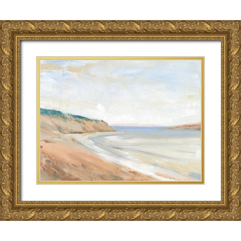 Shoreline Study I Gold Ornate Wood Framed Art Print with Double Matting by OToole, Tim