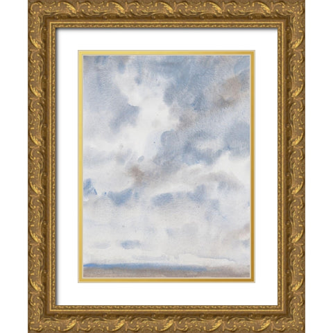 Sky Blue III Gold Ornate Wood Framed Art Print with Double Matting by OToole, Tim