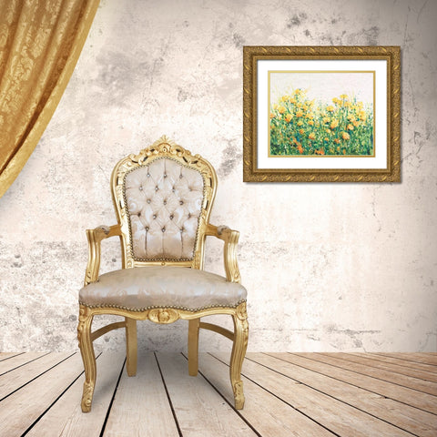 Garden in Bloom III Gold Ornate Wood Framed Art Print with Double Matting by OToole, Tim