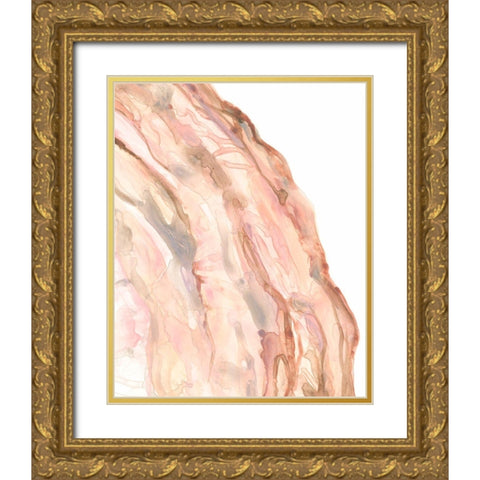 Rose Quartz I Gold Ornate Wood Framed Art Print with Double Matting by Vess, June Erica