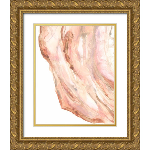 Rose Quartz II Gold Ornate Wood Framed Art Print with Double Matting by Vess, June Erica