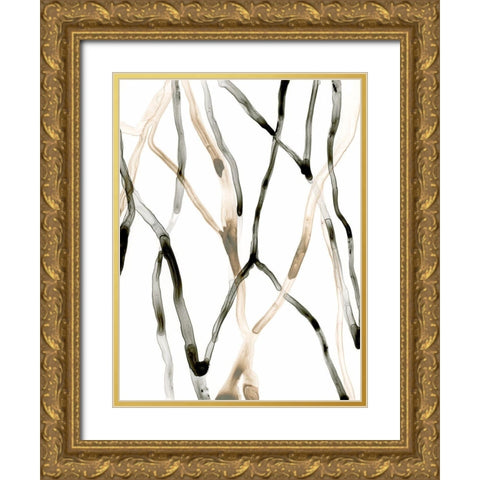 Runnel XII Gold Ornate Wood Framed Art Print with Double Matting by Vess, June Erica