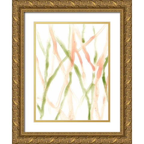 Runnel XIII Gold Ornate Wood Framed Art Print with Double Matting by Vess, June Erica