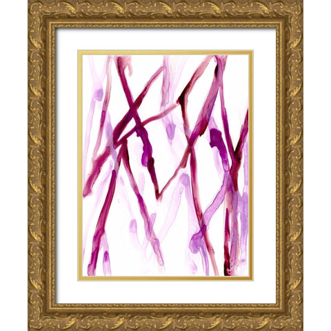 Runnel XV Gold Ornate Wood Framed Art Print with Double Matting by Vess, June Erica