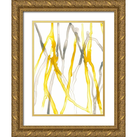 Runnel XIX Gold Ornate Wood Framed Art Print with Double Matting by Vess, June Erica