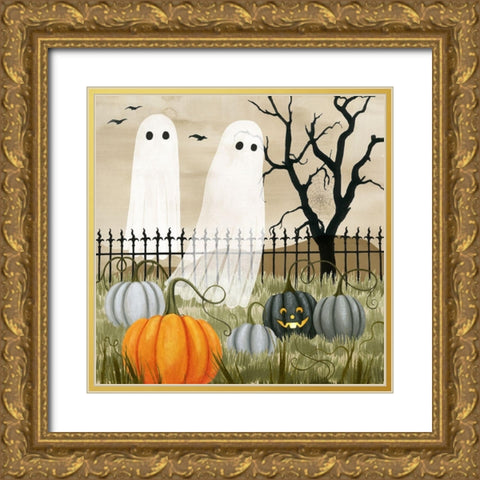 Haunted Pumpkin Patch II Gold Ornate Wood Framed Art Print with Double Matting by Popp, Grace