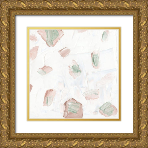 Blushing I Gold Ornate Wood Framed Art Print with Double Matting by Wang, Melissa