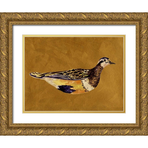 Feathered Friend II Gold Ornate Wood Framed Art Print with Double Matting by Wang, Melissa