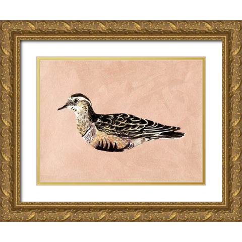 Feathered Friend III Gold Ornate Wood Framed Art Print with Double Matting by Wang, Melissa