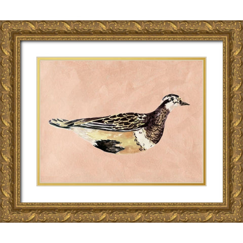 Feathered Friend IV Gold Ornate Wood Framed Art Print with Double Matting by Wang, Melissa