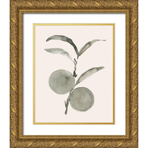 Twilight Oranges I Gold Ornate Wood Framed Art Print with Double Matting by Caroline, Emma