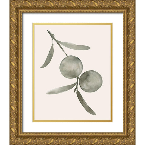 Twilight Oranges III Gold Ornate Wood Framed Art Print with Double Matting by Caroline, Emma