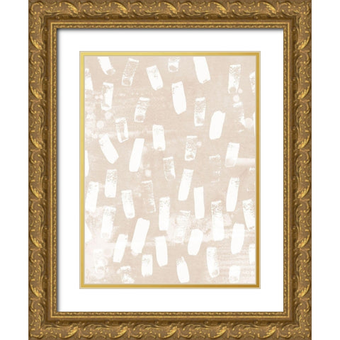 Earth Etching I Gold Ornate Wood Framed Art Print with Double Matting by Vess, June Erica