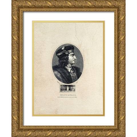 Royal Portraits IV Gold Ornate Wood Framed Art Print with Double Matting by Unknown