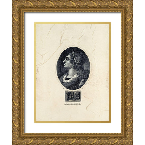 Royal Portraits IX Gold Ornate Wood Framed Art Print with Double Matting by Unknown