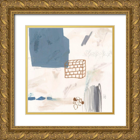 A Little Escape I Gold Ornate Wood Framed Art Print with Double Matting by Wang, Melissa