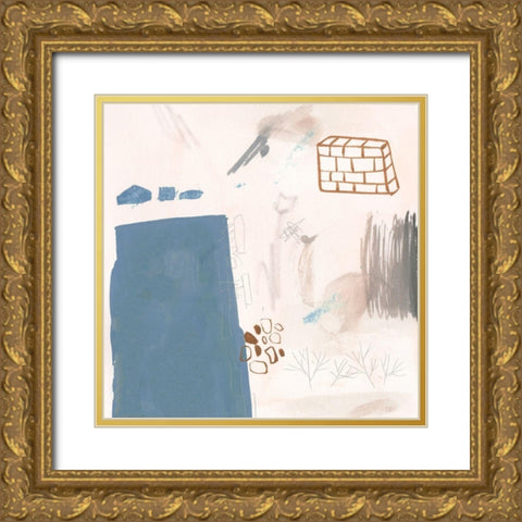 A Little Escape IV Gold Ornate Wood Framed Art Print with Double Matting by Wang, Melissa