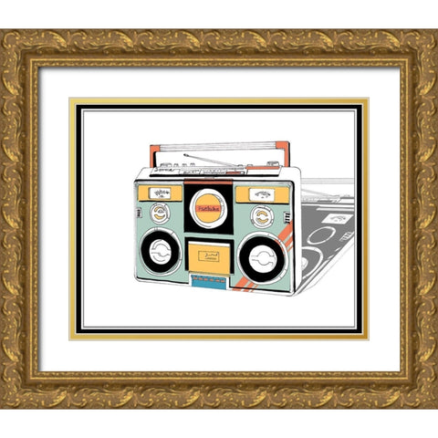 Jamming I Gold Ornate Wood Framed Art Print with Double Matting by Wang, Melissa
