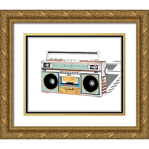 Jamming II Gold Ornate Wood Framed Art Print with Double Matting by Wang, Melissa