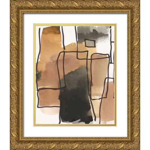 Retro Vibe II Gold Ornate Wood Framed Art Print with Double Matting by Dixon, Samuel