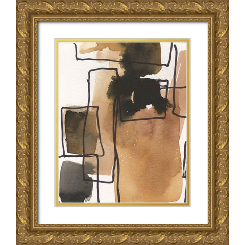 Retro Vibe IV Gold Ornate Wood Framed Art Print with Double Matting by Dixon, Samuel