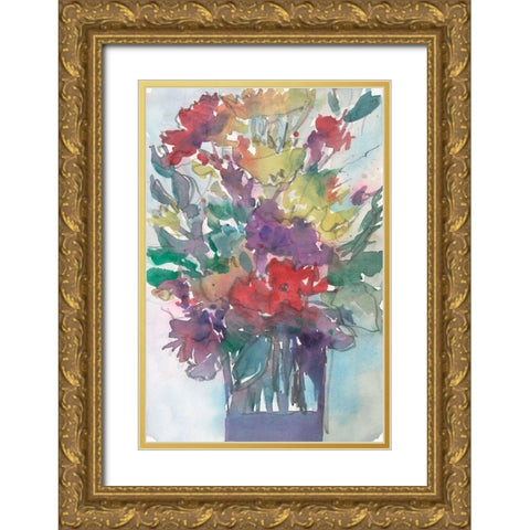 Garden Pieces II Gold Ornate Wood Framed Art Print with Double Matting by Dixon, Samuel