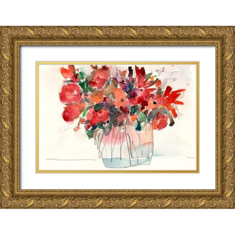 The Small Bunch I Gold Ornate Wood Framed Art Print with Double Matting by Dixon, Samuel