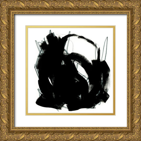 Onyx Trace I Gold Ornate Wood Framed Art Print with Double Matting by Vess, June Erica